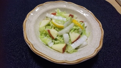 白菜とリンゴとレモンのサラダ