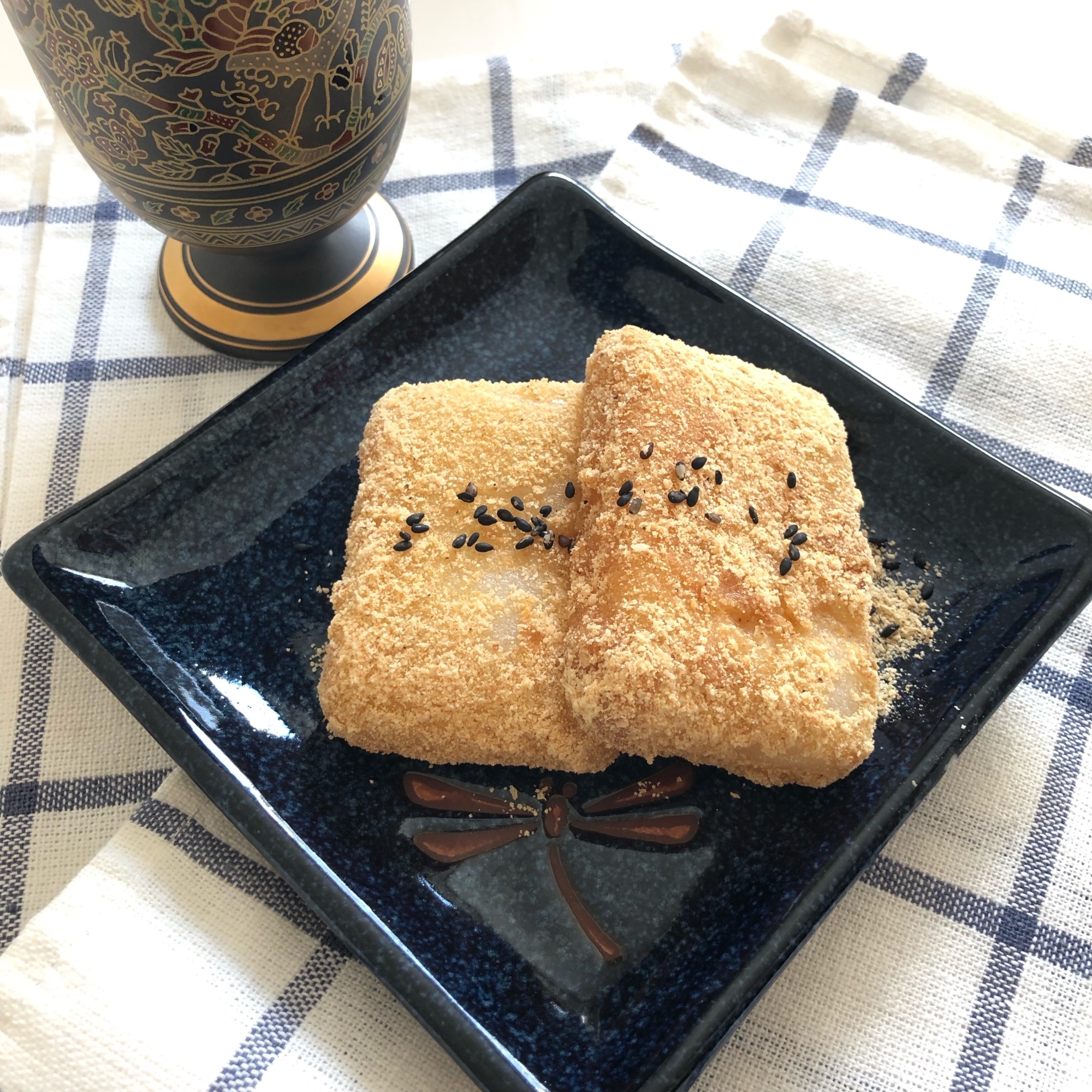 香ばしい きな粉とすりごまのおもち レシピ 作り方 By まかろん 楽天レシピ