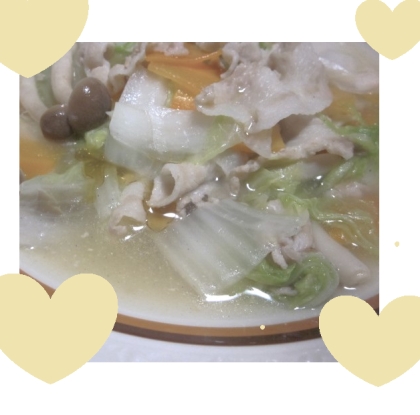 sweet sweet♡様、豚肉入り野菜蒸しを作りました♪
とっても美味しいレシピ、ありがとうございます！！
良い１日をお過ごしくださいませ☆☆☆