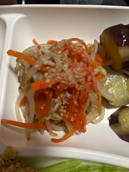 簡単副菜！にんじんともやしのナムル