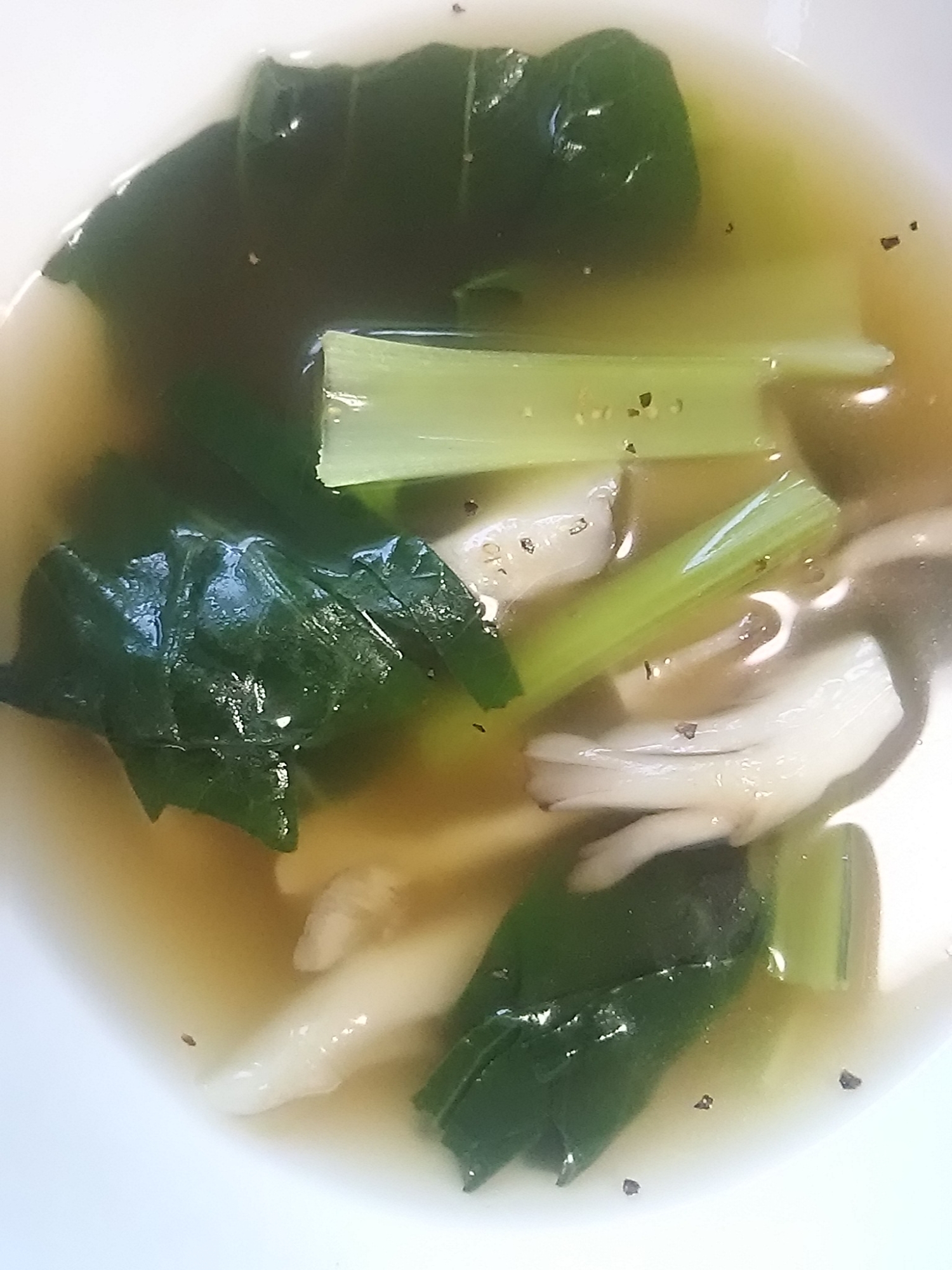 小松菜と舞茸のスープ(^^)