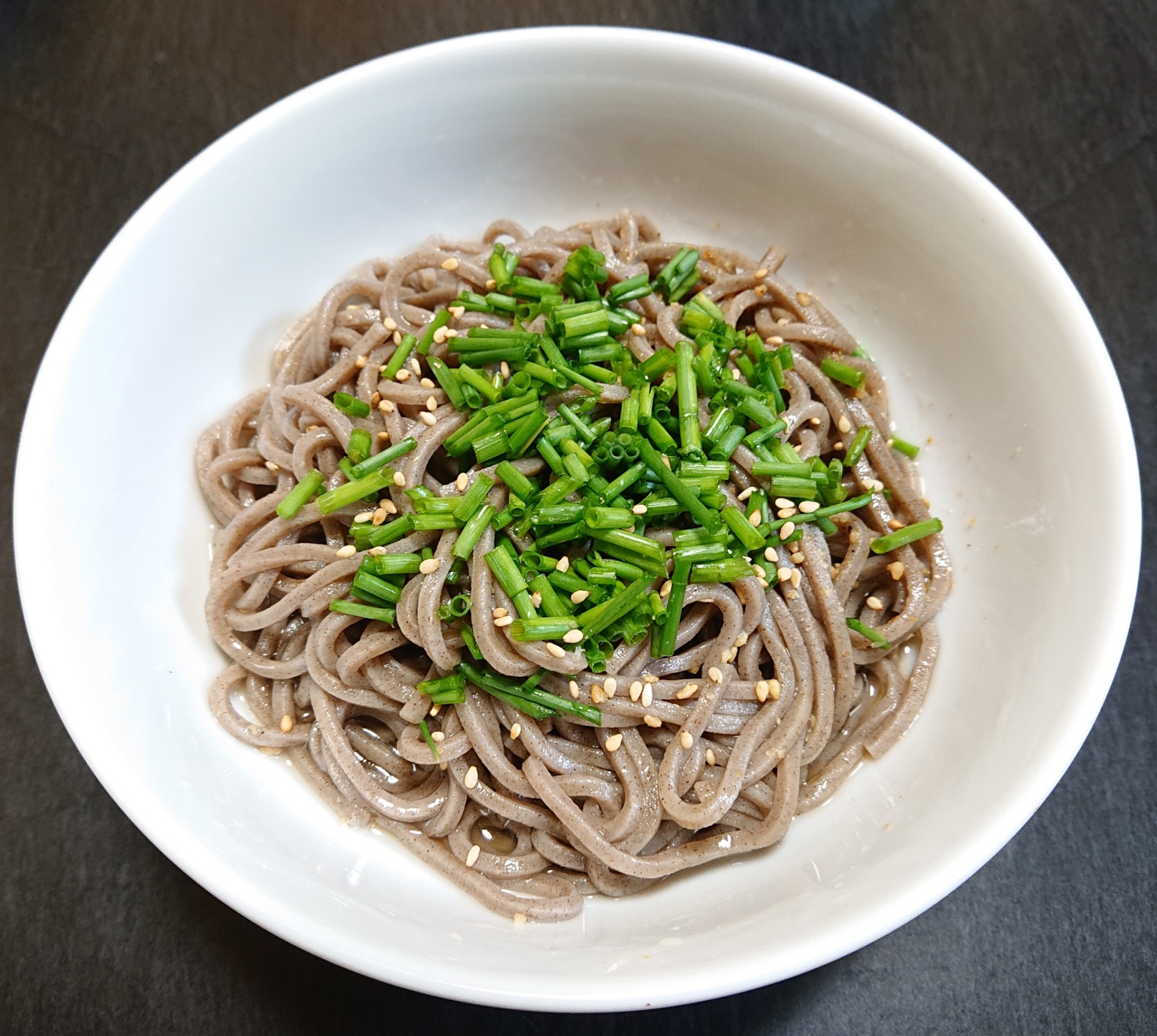 ダイエット用☆ぶっかけあさつき蕎麦