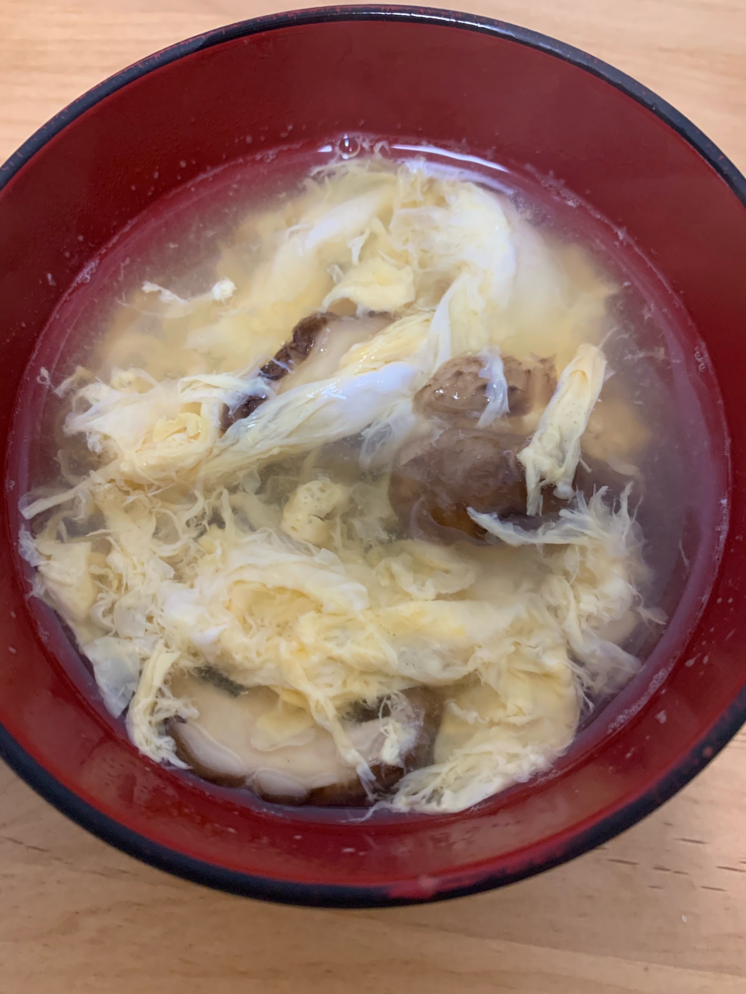 卵と椎茸の和風スープ