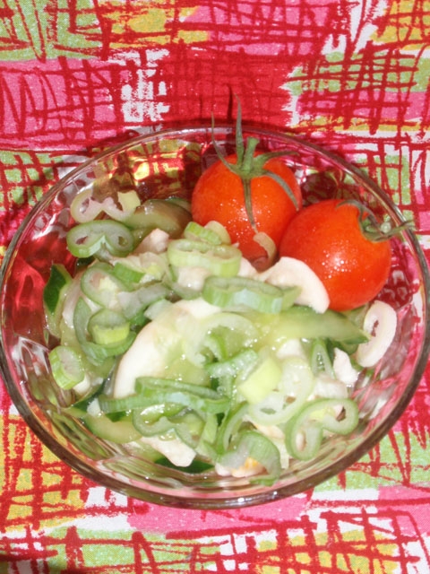 キュウリと長芋のポン酢サラダ