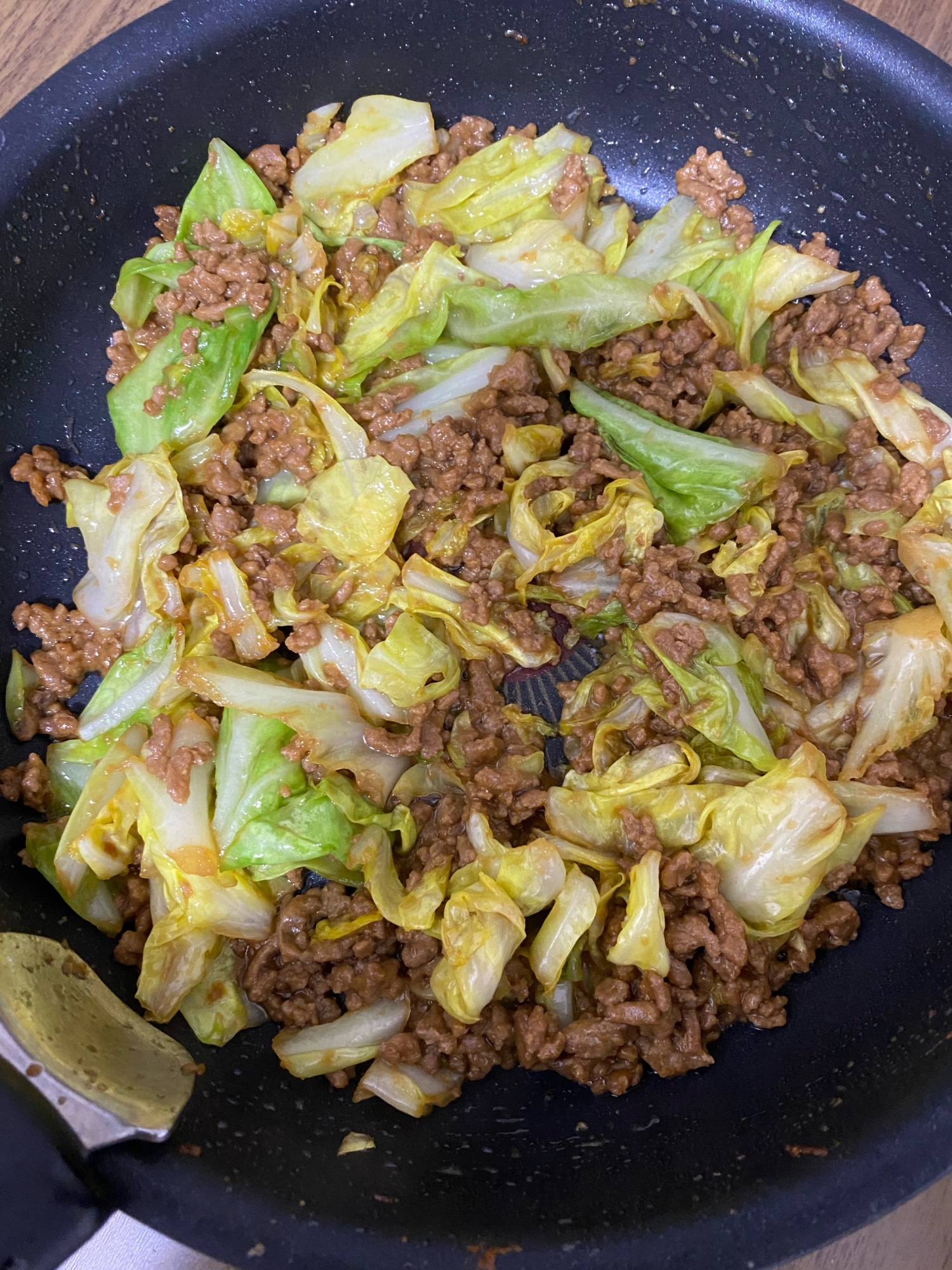 キャベツと挽肉の味噌炒め