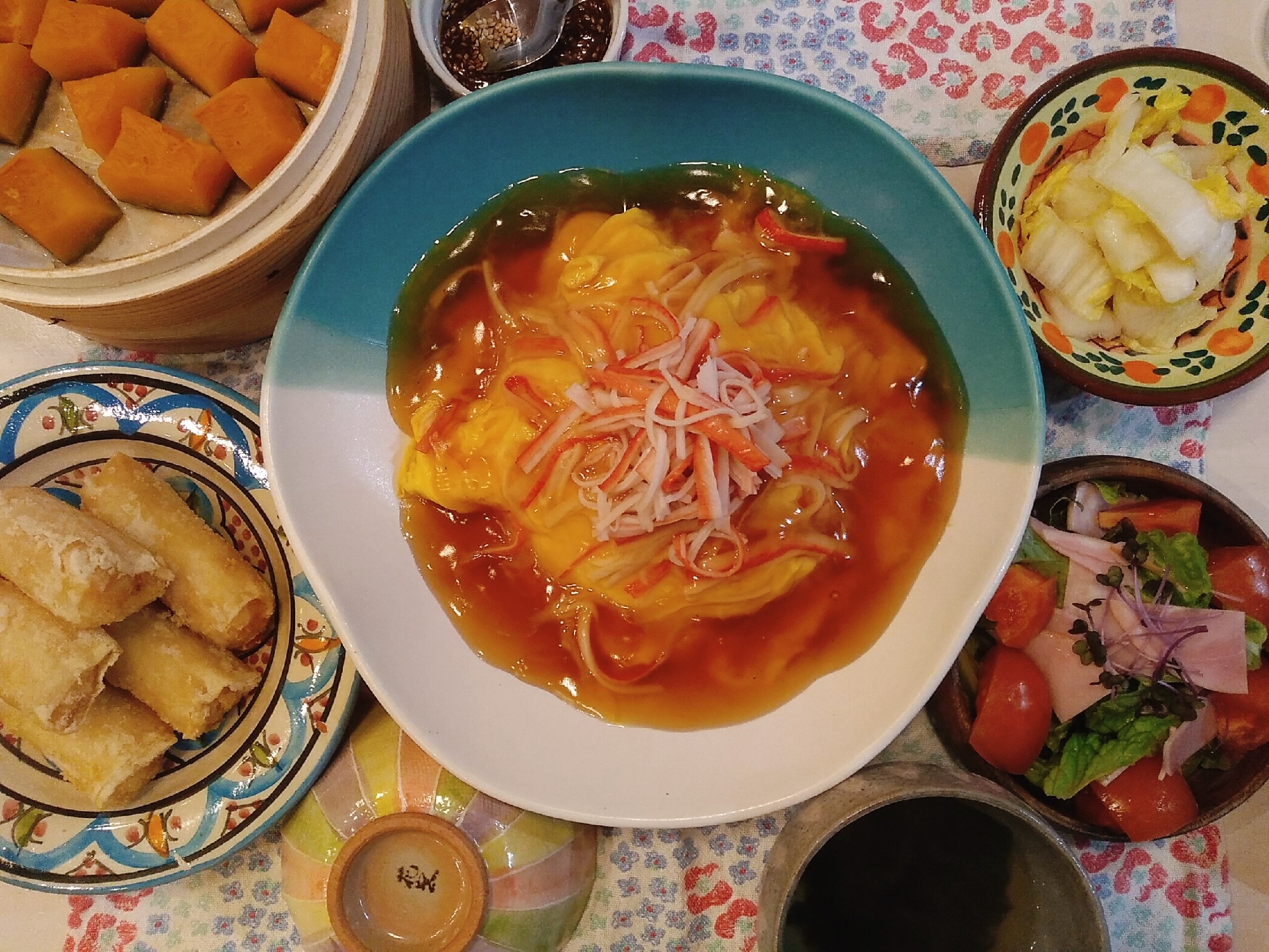 節約にも♪めんつゆで簡単！かにかま天津飯