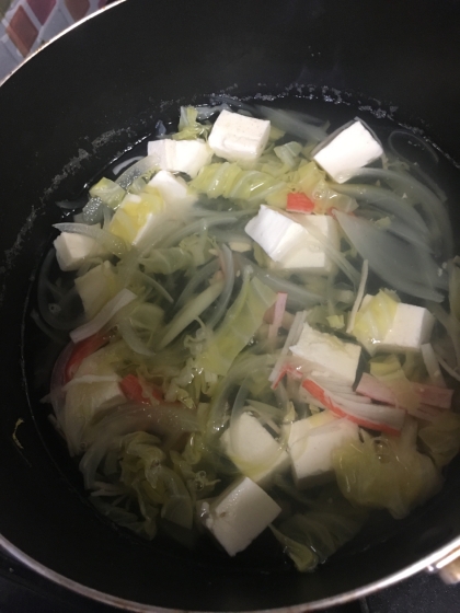 豆腐と野菜の和風スープ