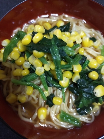 ほうれん草とコーンバター味噌ラーメン