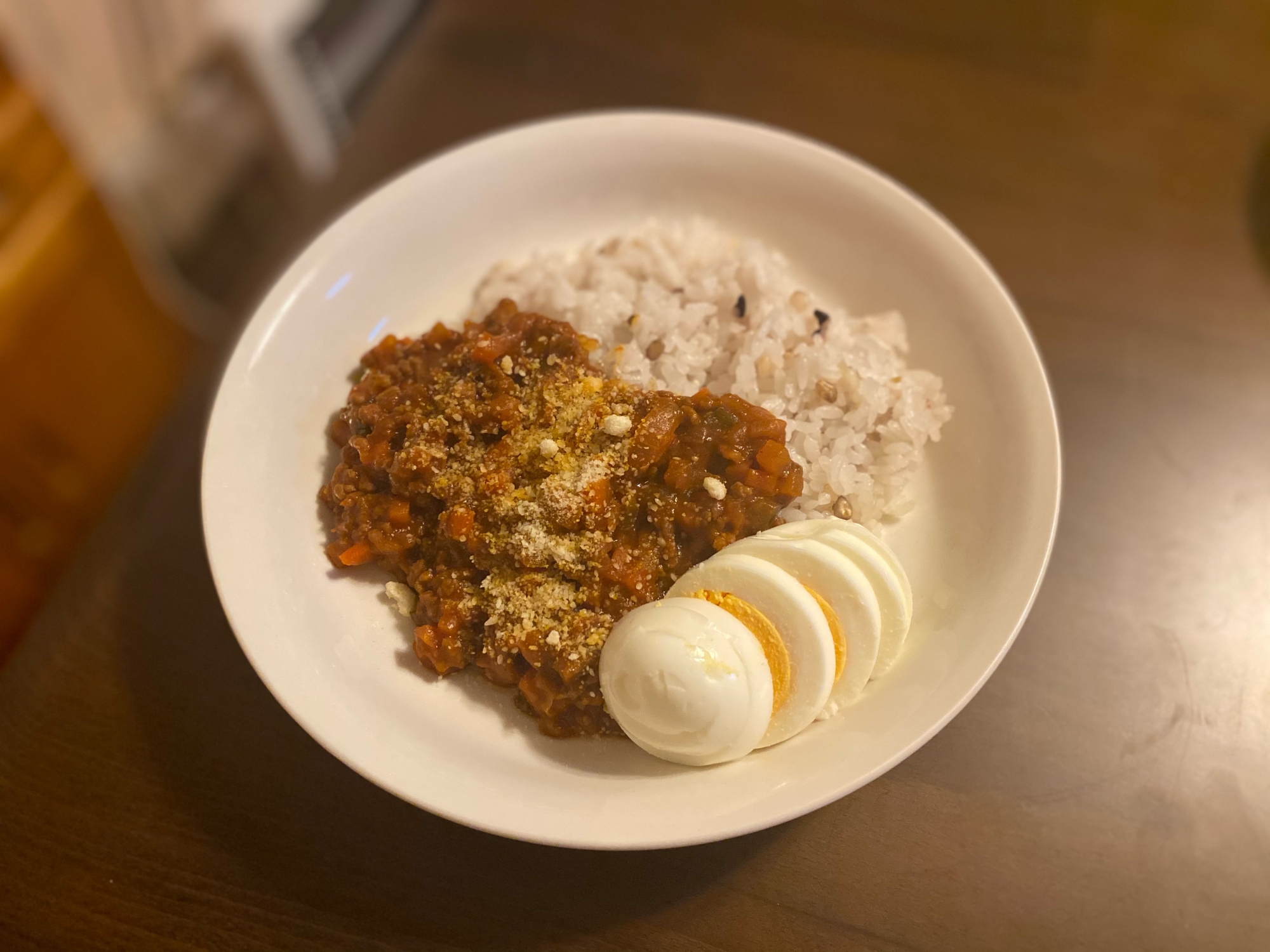 トマトジュースで作るドライカレー