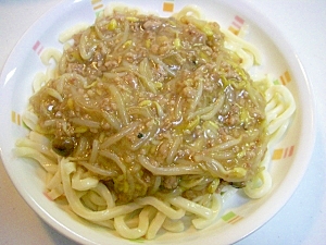 豚そぼろのあんかけうどん♪