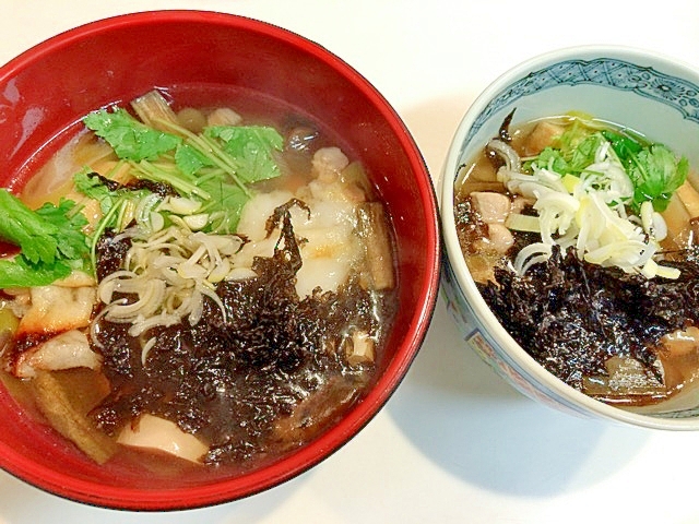 鶏もも肉で☆コクうまお雑煮