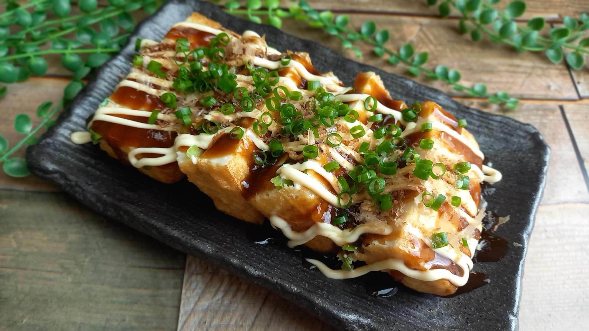 厚揚げで低糖質♪お好み焼き風サンド