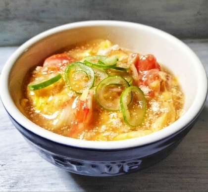 和風明太子あん♡ミニトマトで艶やか天津飯