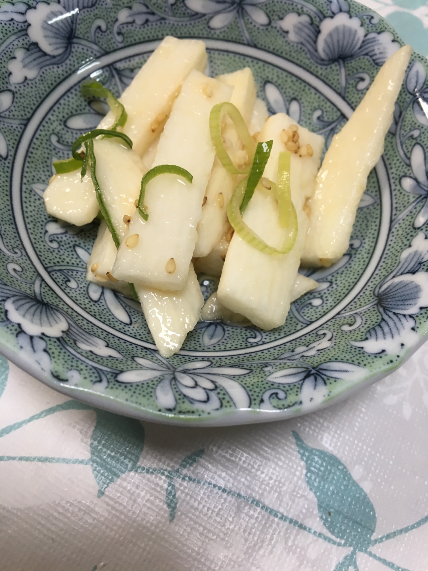 自然薯と刻みねぎのわさび和え