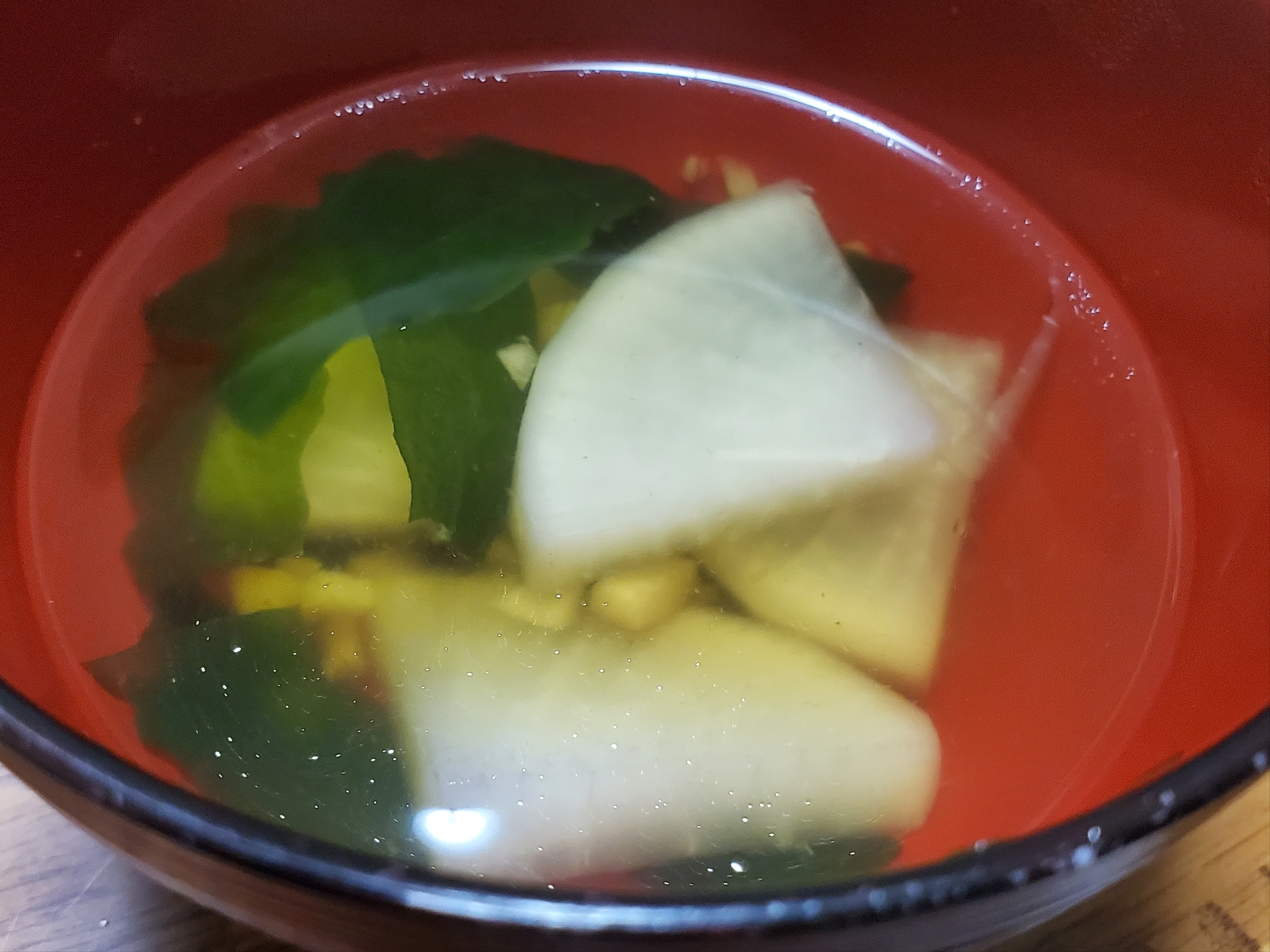 ショウガ風味の大根スープ