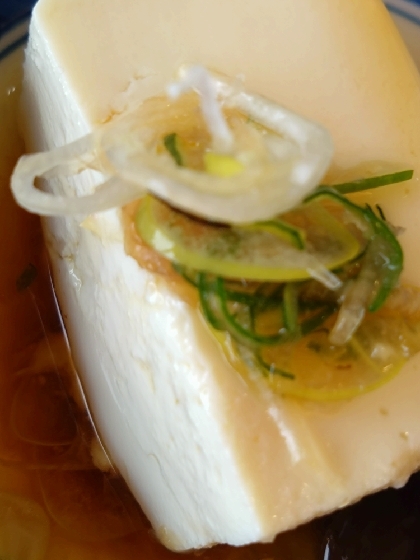 簡単☆ネギのせ湯豆腐