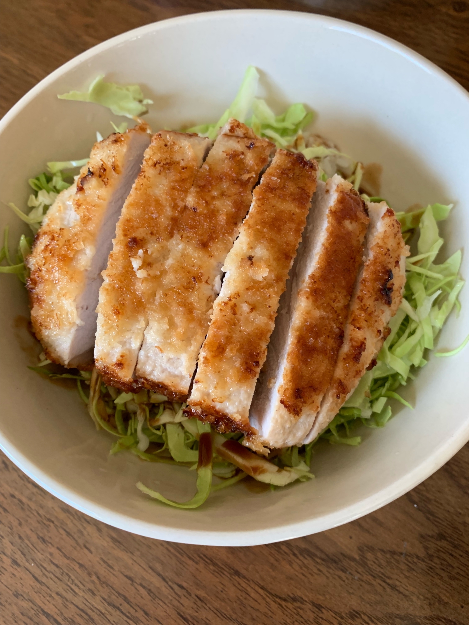 揚げないトンカツdeしゃっきりキャベツソースカツ丼