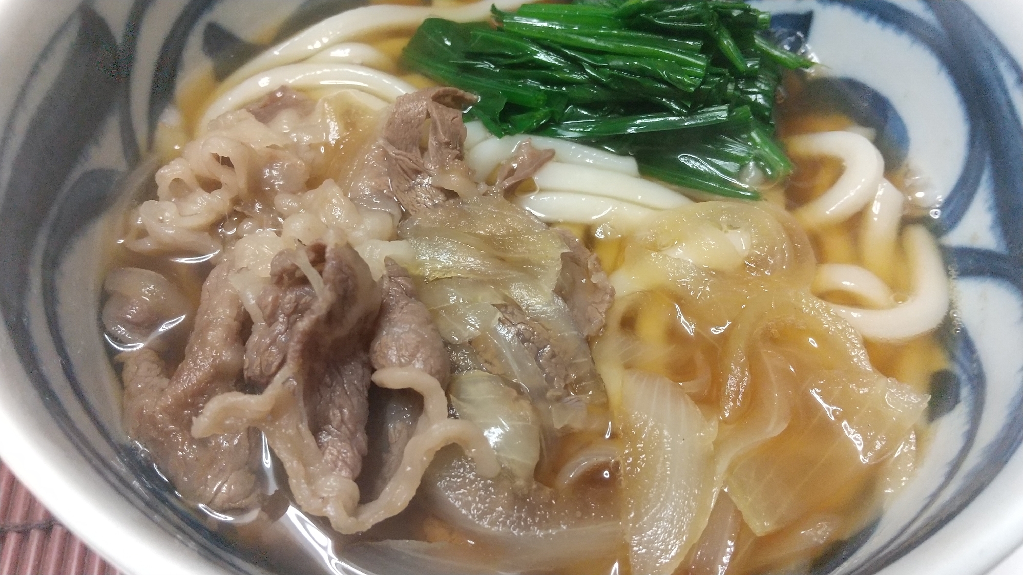 ほうれん草入りの＊肉うどん