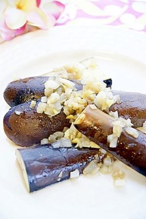 レンジにお任せ♪　茄子の蒸し料理