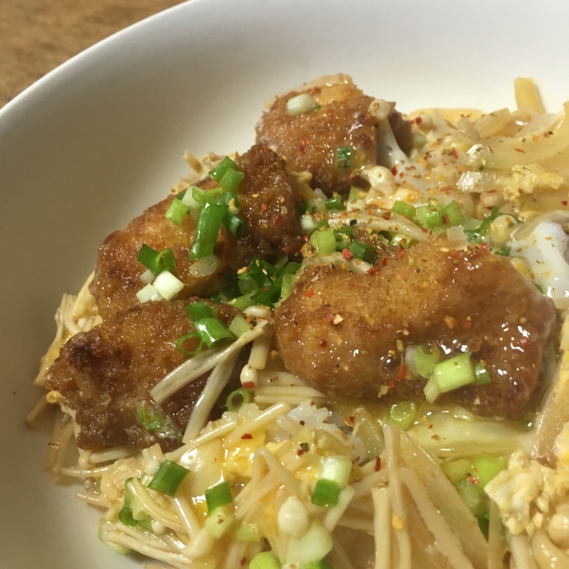 エノキたっぷりカツ丼