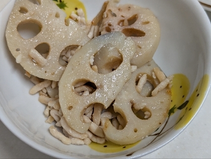 蓮根と牛ミンチの炒めもの