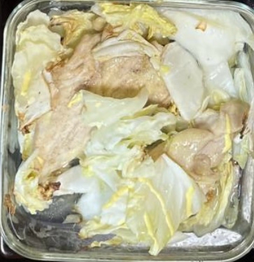 キャベツと鶏肉のマヨネーズベイク