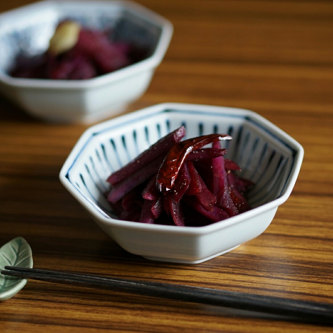 紫芋のビネガーきんぴら