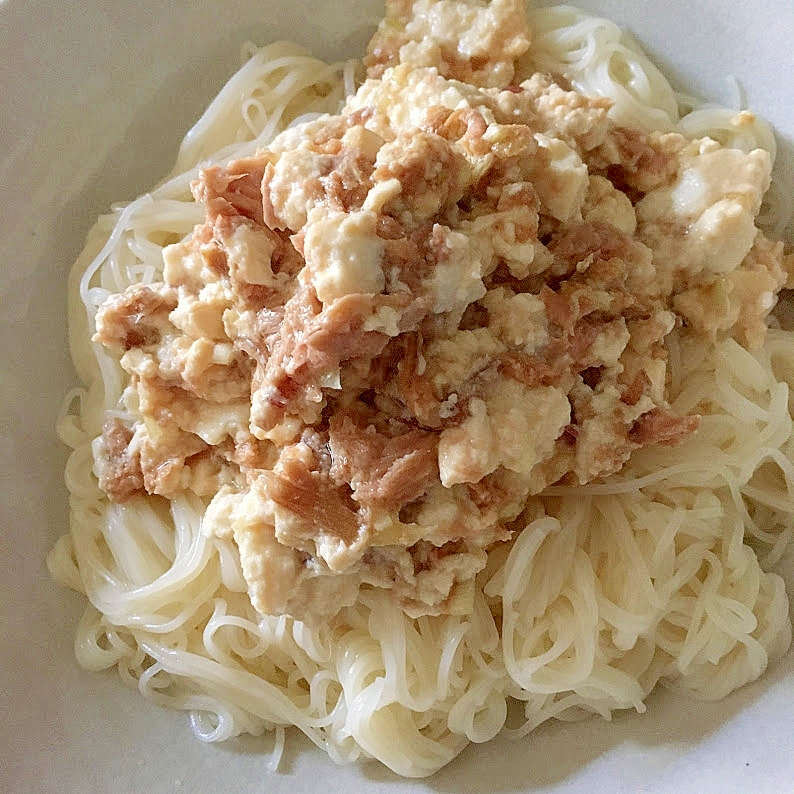 豆腐とツナのさっぱりそうめん