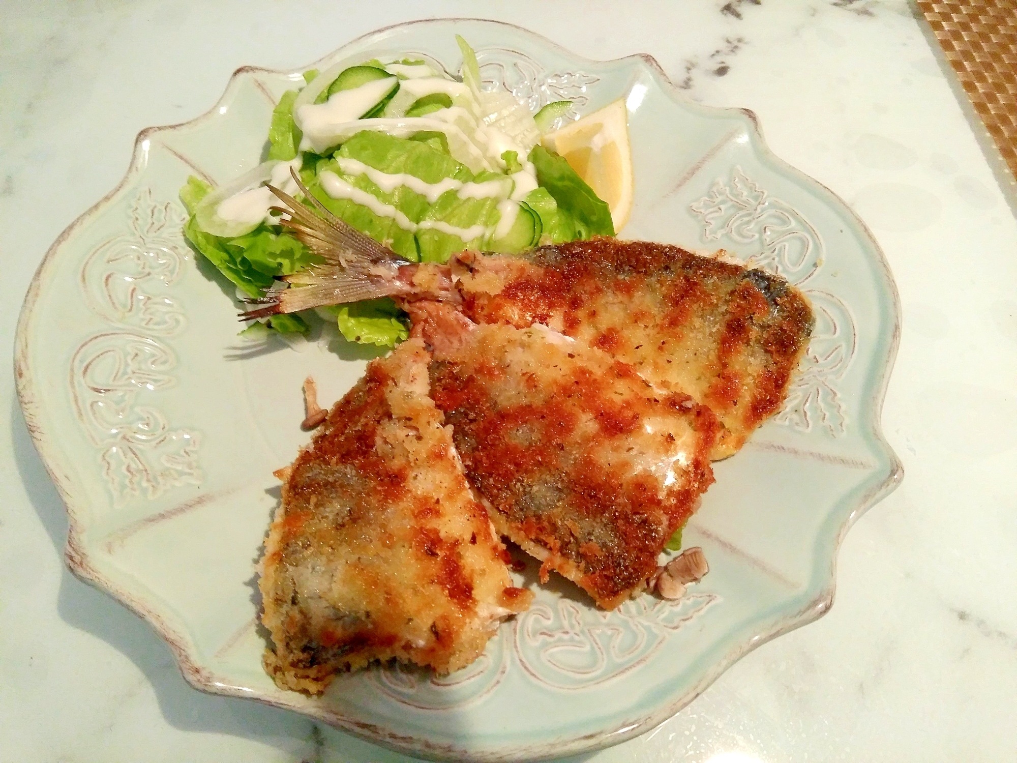 真アジの香草パン粉ムニエル レシピ 作り方 By パリブリオッシュ 楽天レシピ