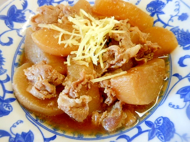 圧力鍋でご飯にぴったり～大根と豚小間肉の煮物