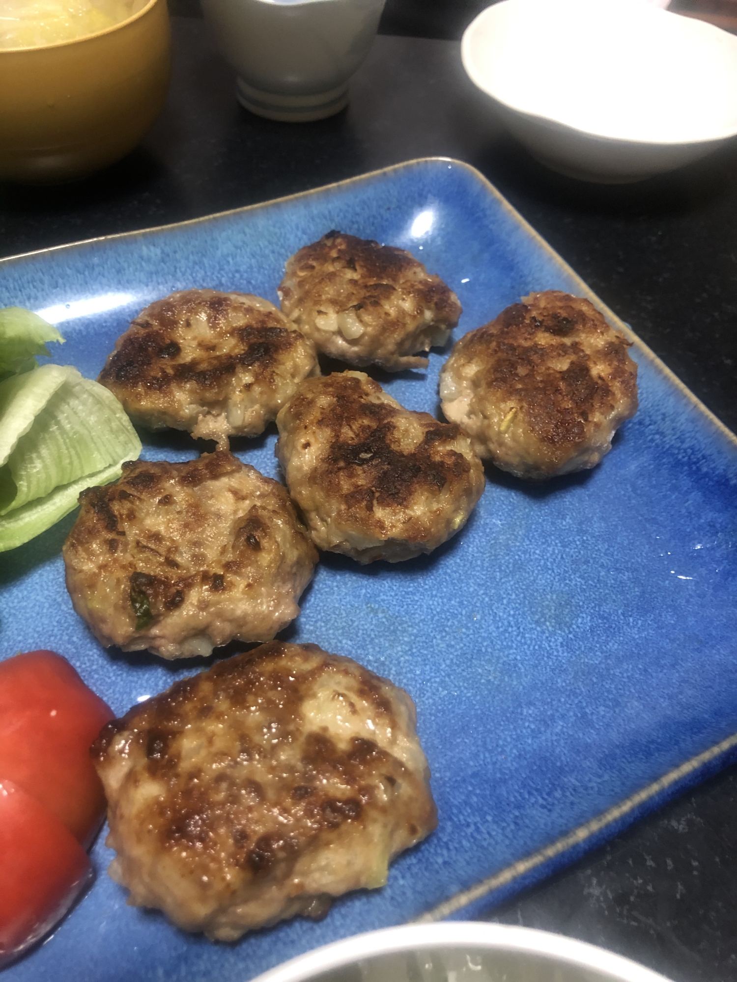 魚焼きグリルでハンバーグ