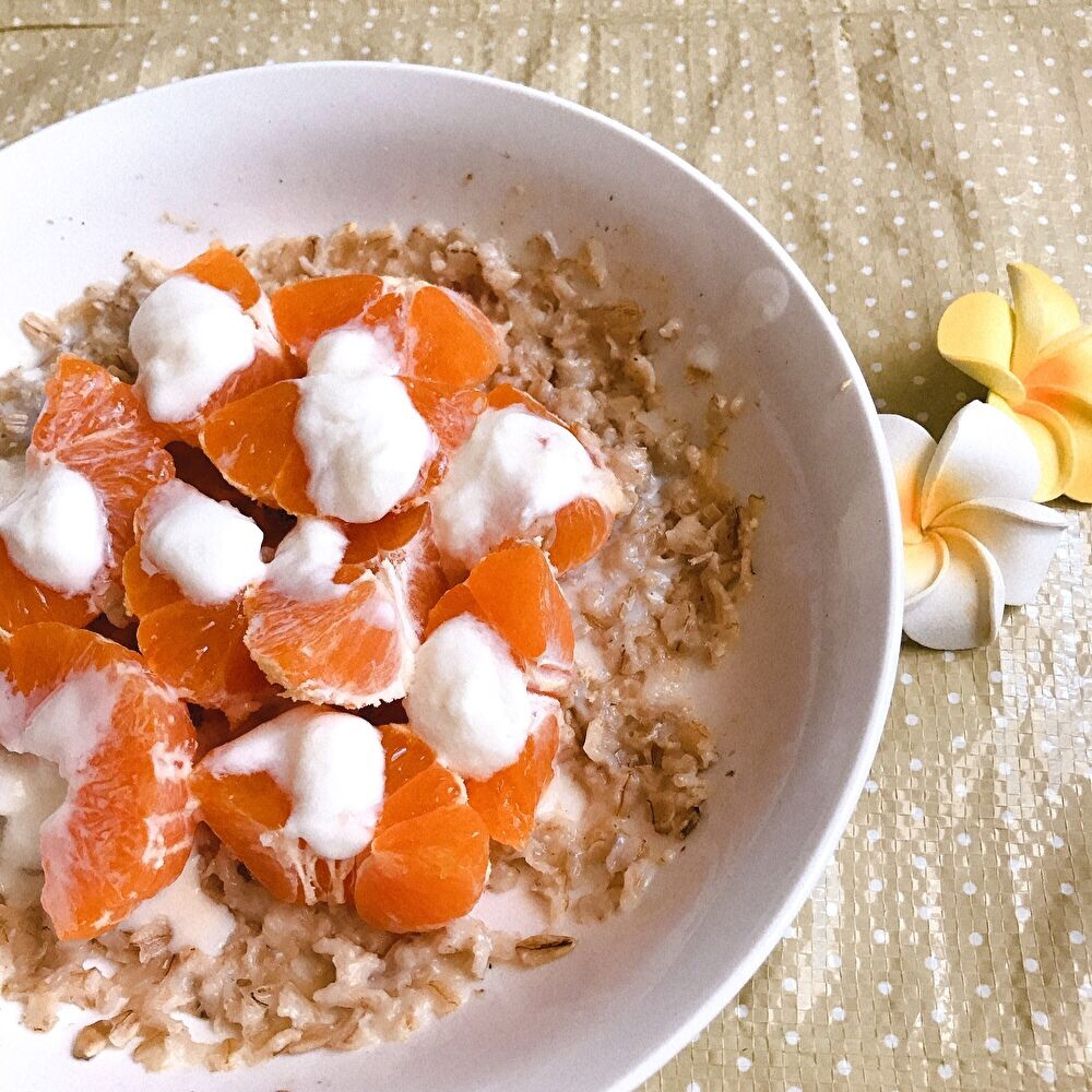 [レンジ]オートミール＊豆乳＊みかんヨーグルト レシピ・作り方 by 1=1＊menulis di udara＊｜楽天レシピ