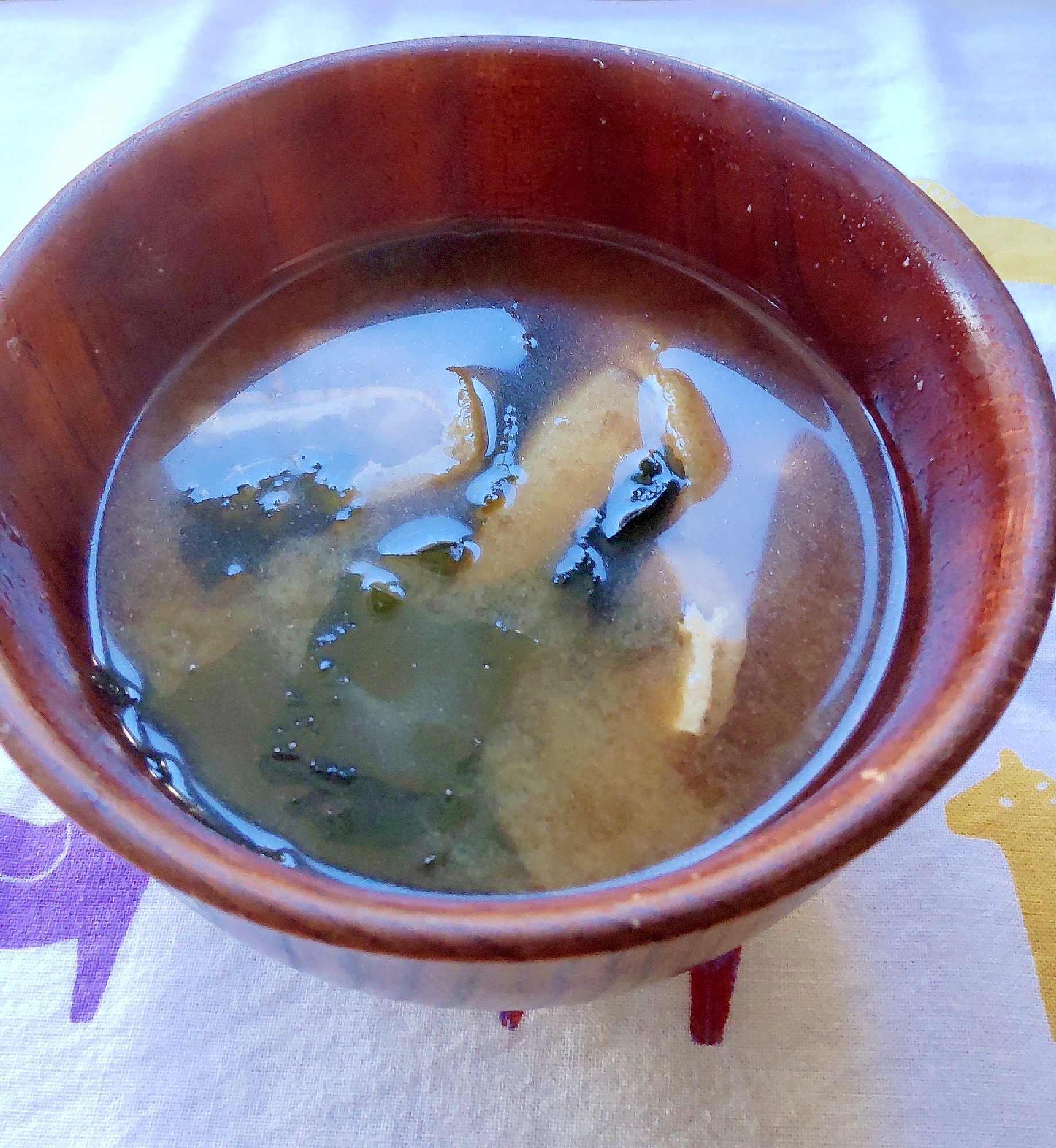 油揚げとわかめのお味噌汁♪
