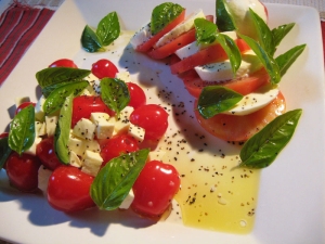 ミニトマトのカプレーゼ