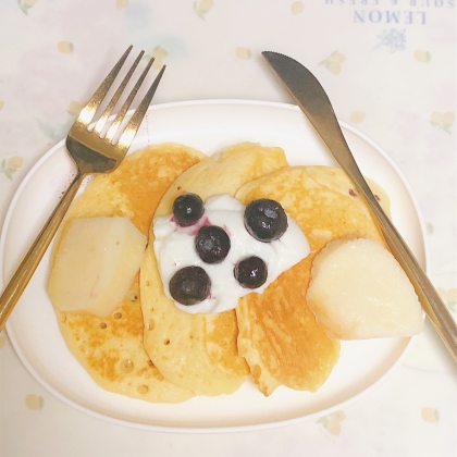 ブルーベリーりんごヨーグルトオープンサンド♪