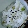 土鍋で炊き込みごはん”えんどう豆ごはん”