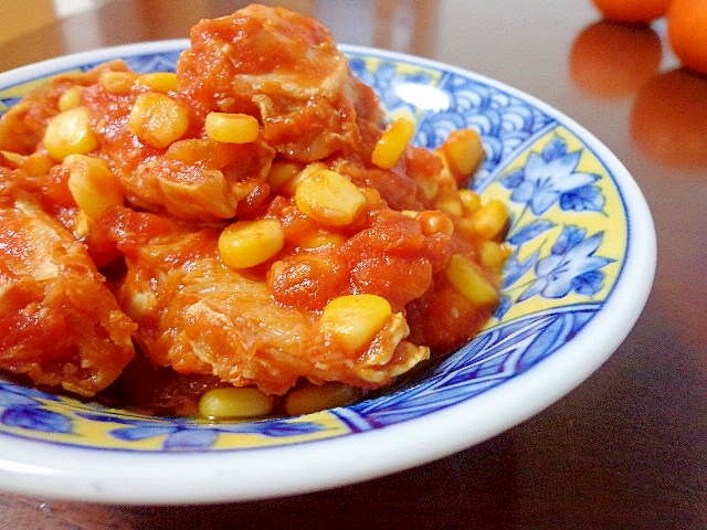 食べにくい…でも旨し!ケジャンのトマコーン煮込み♪