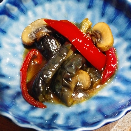 カラフル夏野菜！☆麺つゆ煮浸し