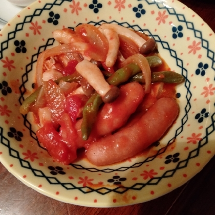 チキンとしめじのトマト煮