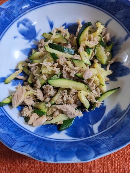 無限ズッキーニ★ツナの中華風炒め