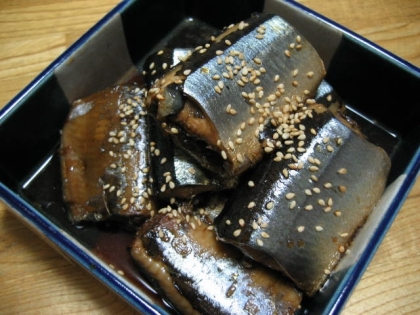 圧力鍋で　サンマの煮物