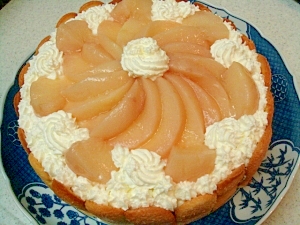 旬！桃のデコレーションケーキ