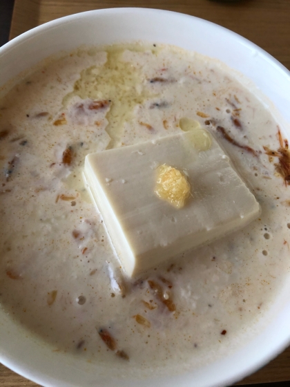 朝ご飯に 豆乳のスープ(台湾の鹹豆漿 風)