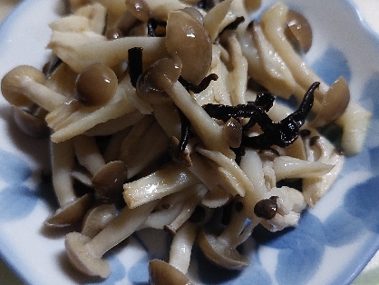 電子レンジで♪簡単！しめじと塩昆布のぽん酢和え