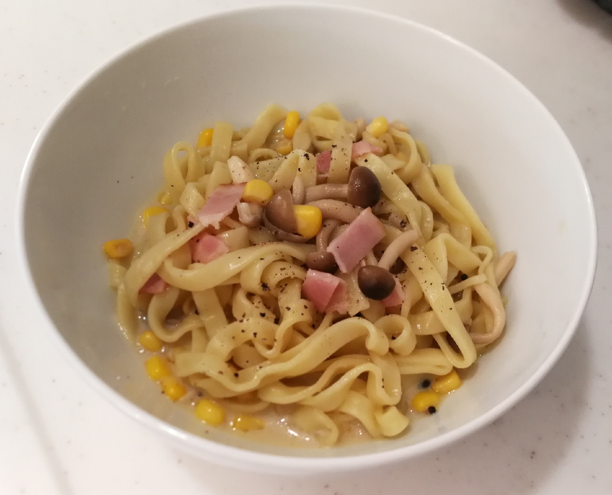 レンジで簡単豆乳スープパスタ