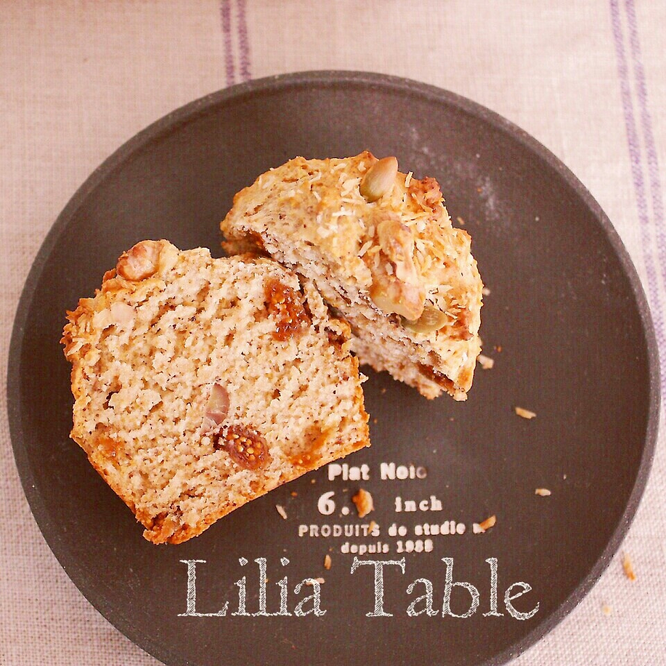 古代米甘酒のマフィン(甘栗&イチジク)