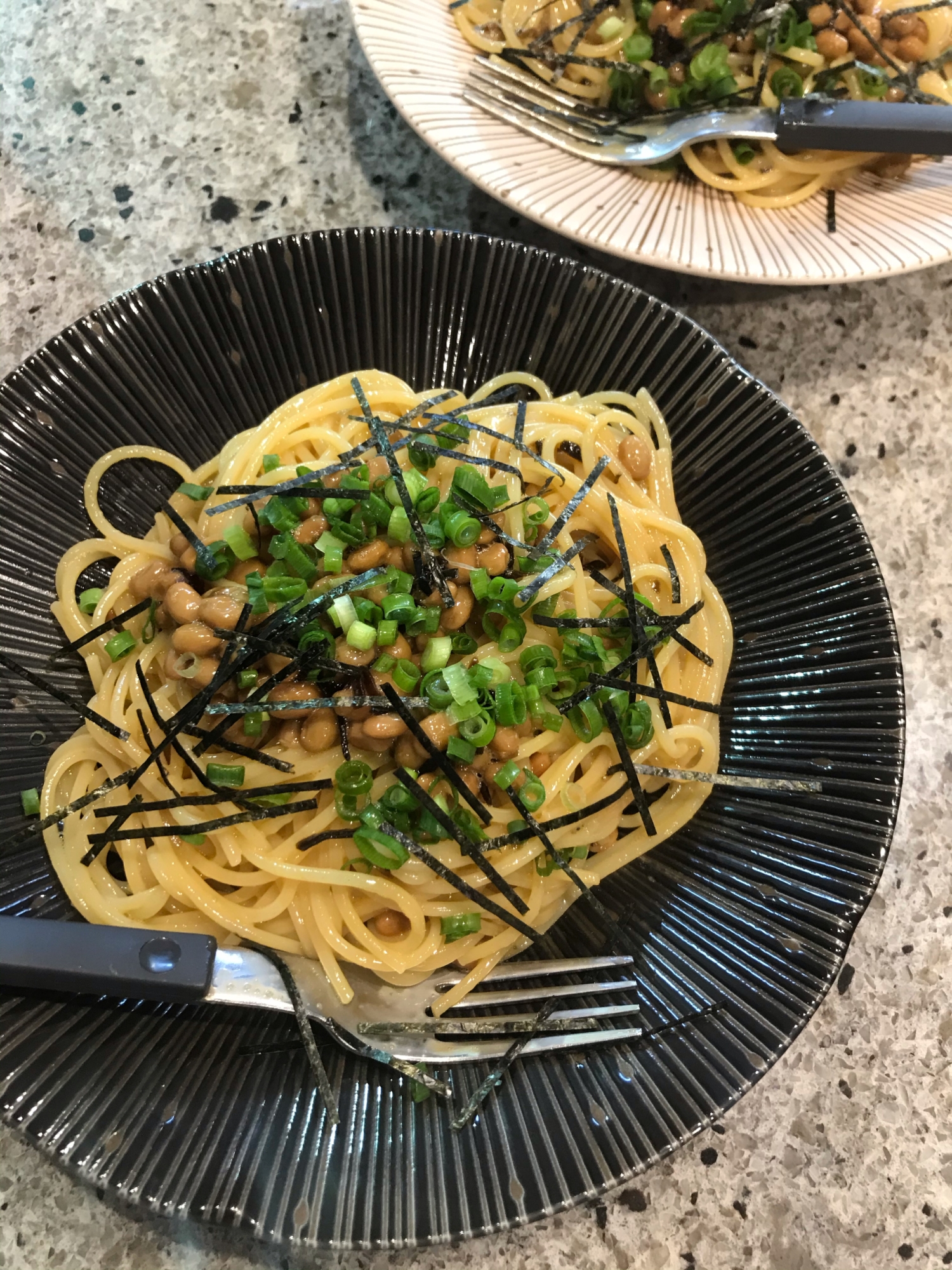 包丁使わずに✨激ウマ納豆ツナマヨパスタ