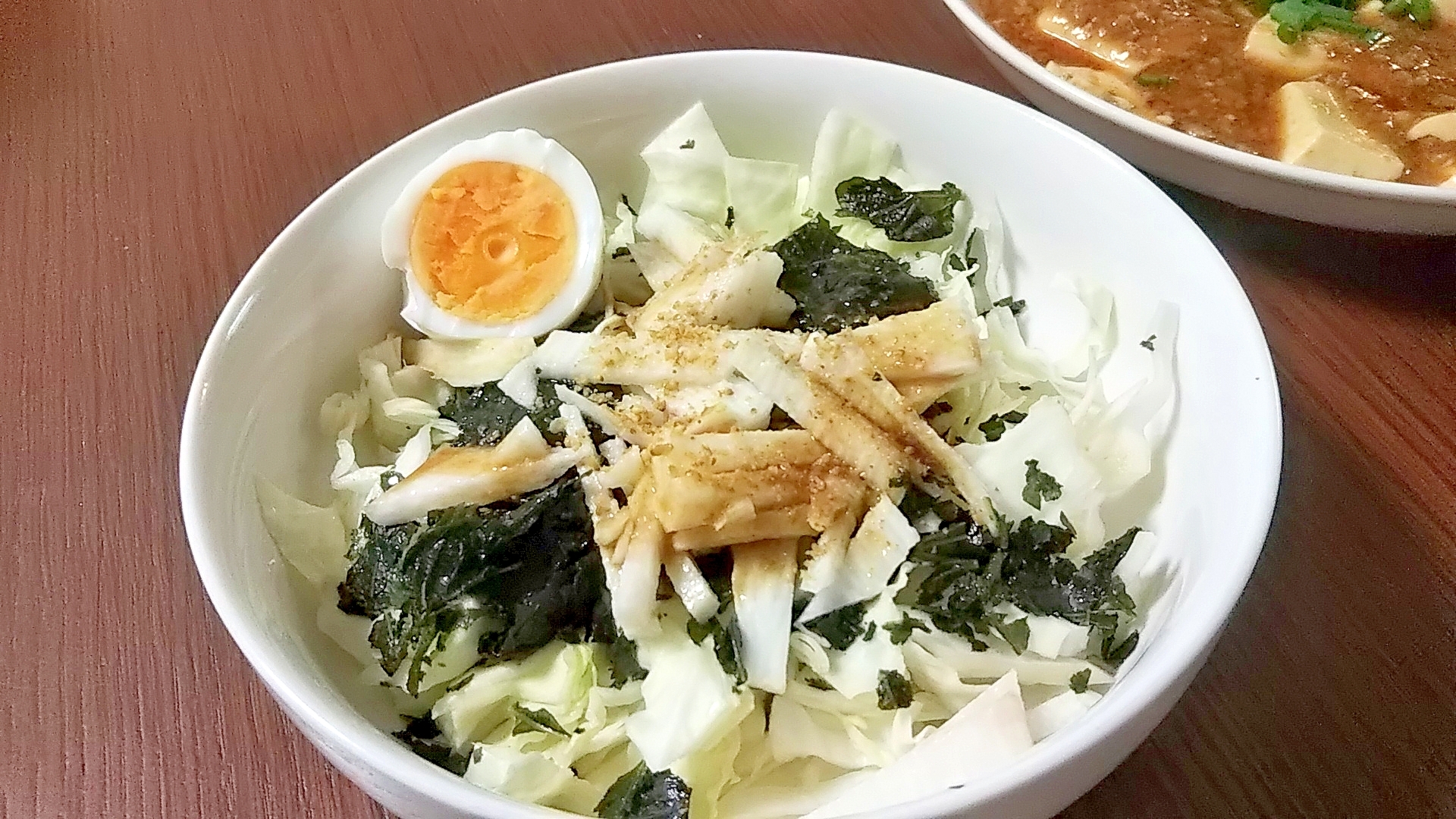 おつまみにも☆長芋・わかめ・キャベツの健康サラダ