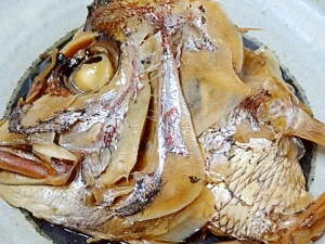 酒肴一番☆　割烹の技「真鯛の梅兜煮」