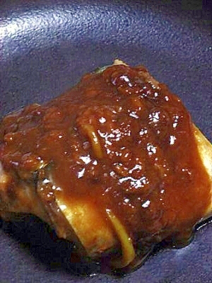 冬至の柚子で　さばの柚子味噌煮